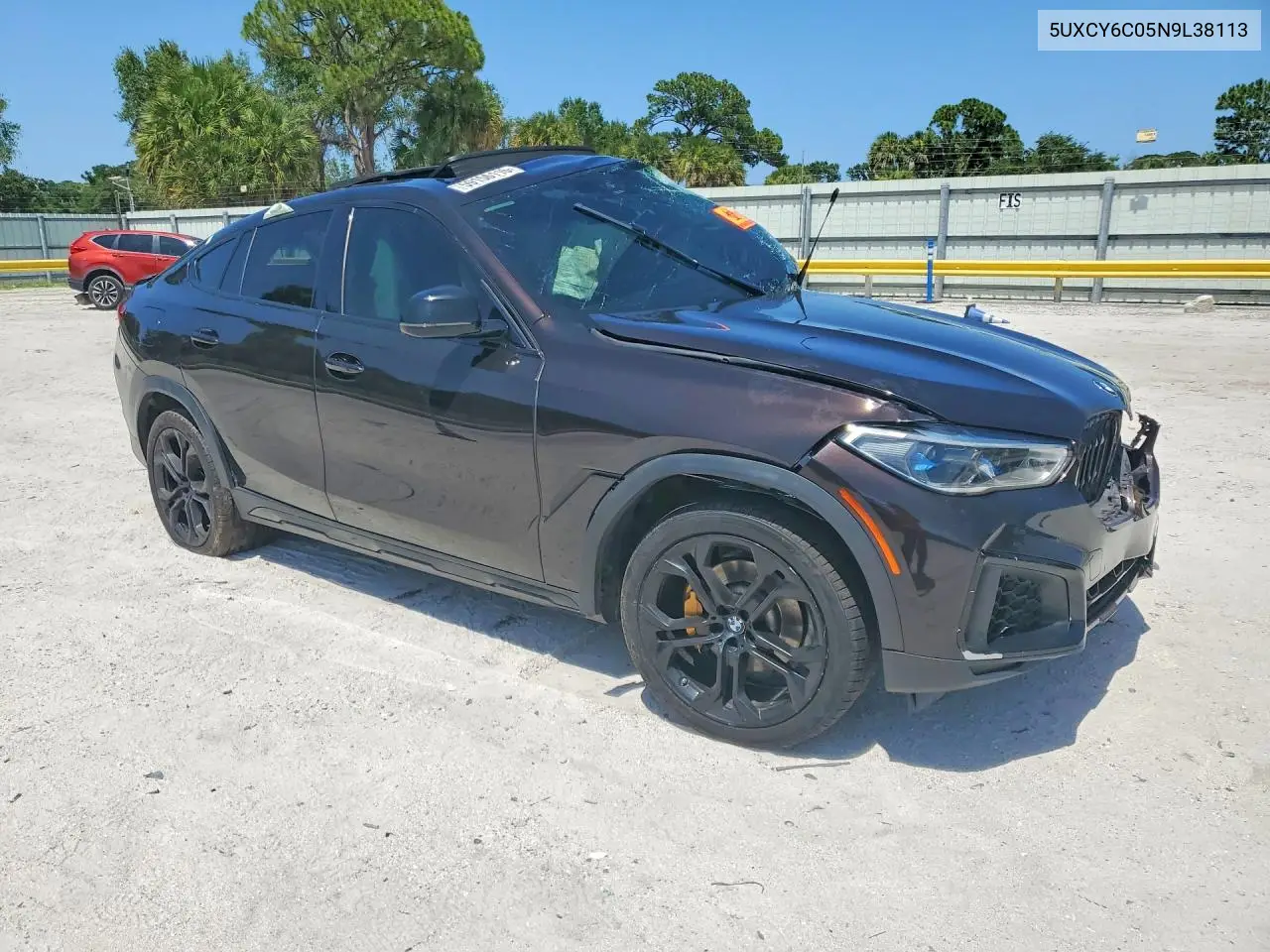 2022 BMW X6 xDrive40I VIN: 5UXCY6C05N9L38113 Lot: 59156116