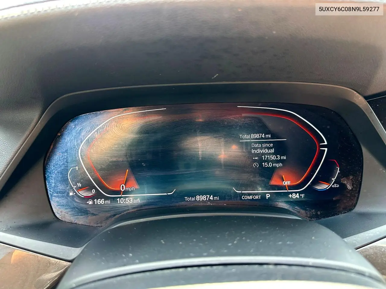 2022 BMW X6 xDrive40I VIN: 5UXCY6C08N9L59277 Lot: 59860946