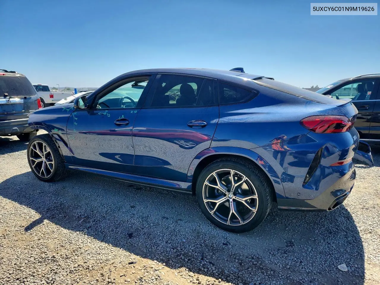 2022 BMW X6 xDrive40I VIN: 5UXCY6C01N9M19626 Lot: 59892446