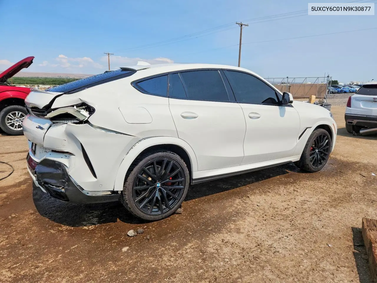 2022 BMW X6 xDrive40I VIN: 5UXCY6C01N9K30877 Lot: 60004106