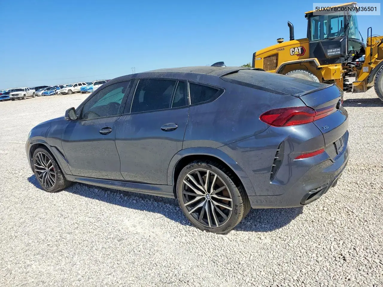 2022 BMW X6 M50I VIN: 5UXCY8C06N9M36501 Lot: 60999836
