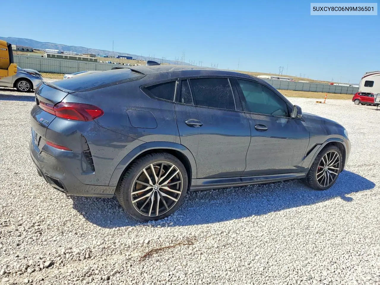 2022 BMW X6 M50I VIN: 5UXCY8C06N9M36501 Lot: 60999836