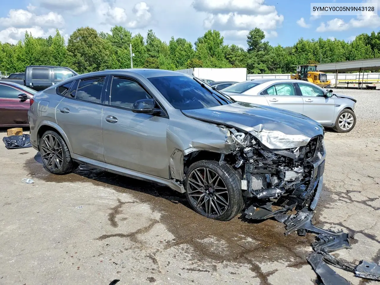 2022 BMW X6 M VIN: 5YMCY0C05N9N43128 Lot: 61333446