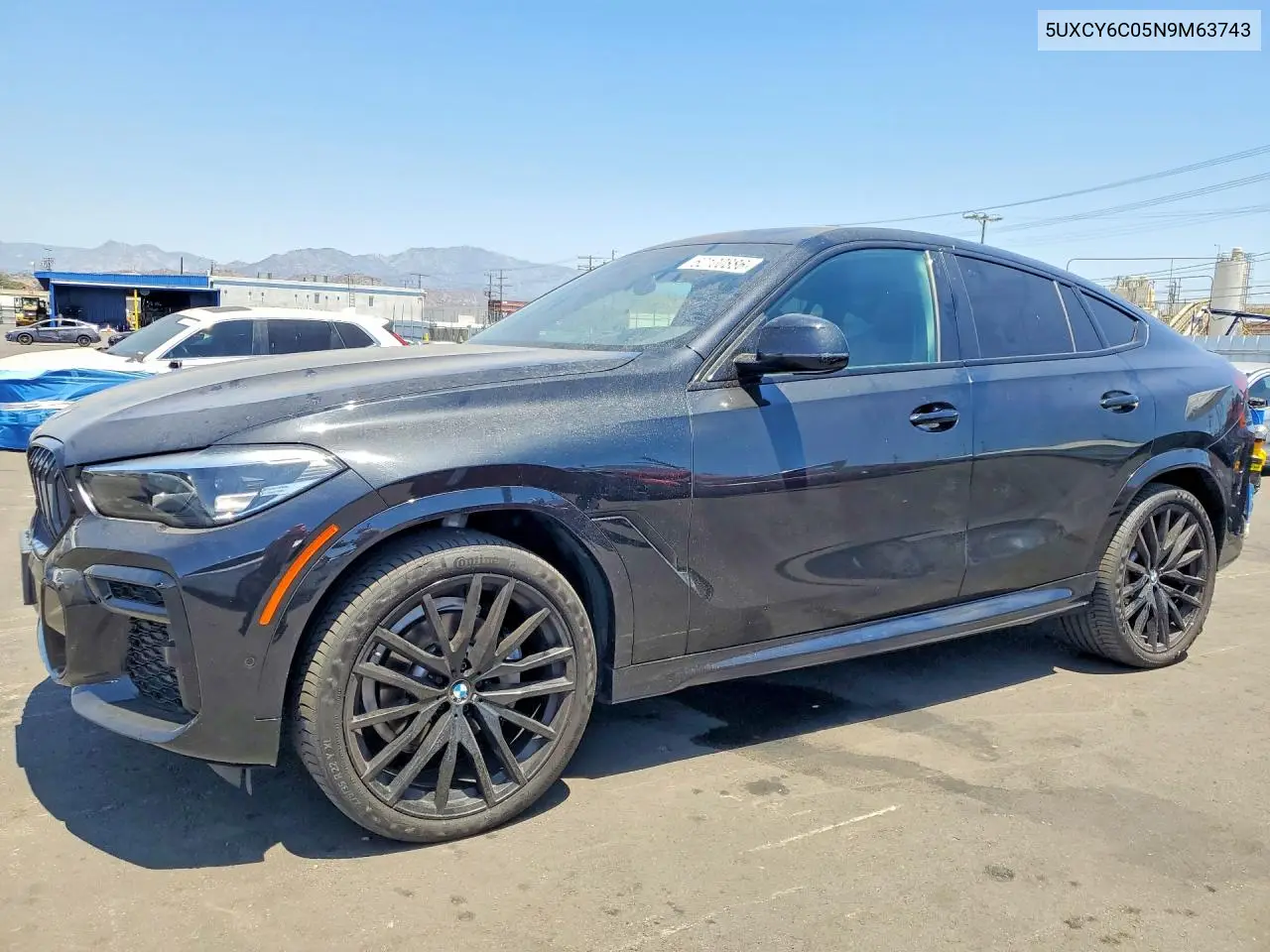 2022 BMW X6 xDrive40I VIN: 5UXCY6C05N9M63743 Lot: 62100886