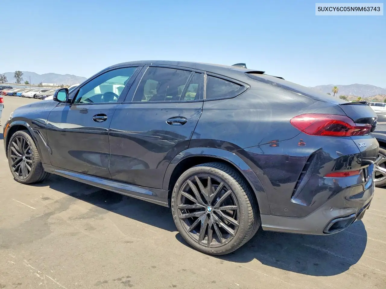 2022 BMW X6 xDrive40I VIN: 5UXCY6C05N9M63743 Lot: 62100886