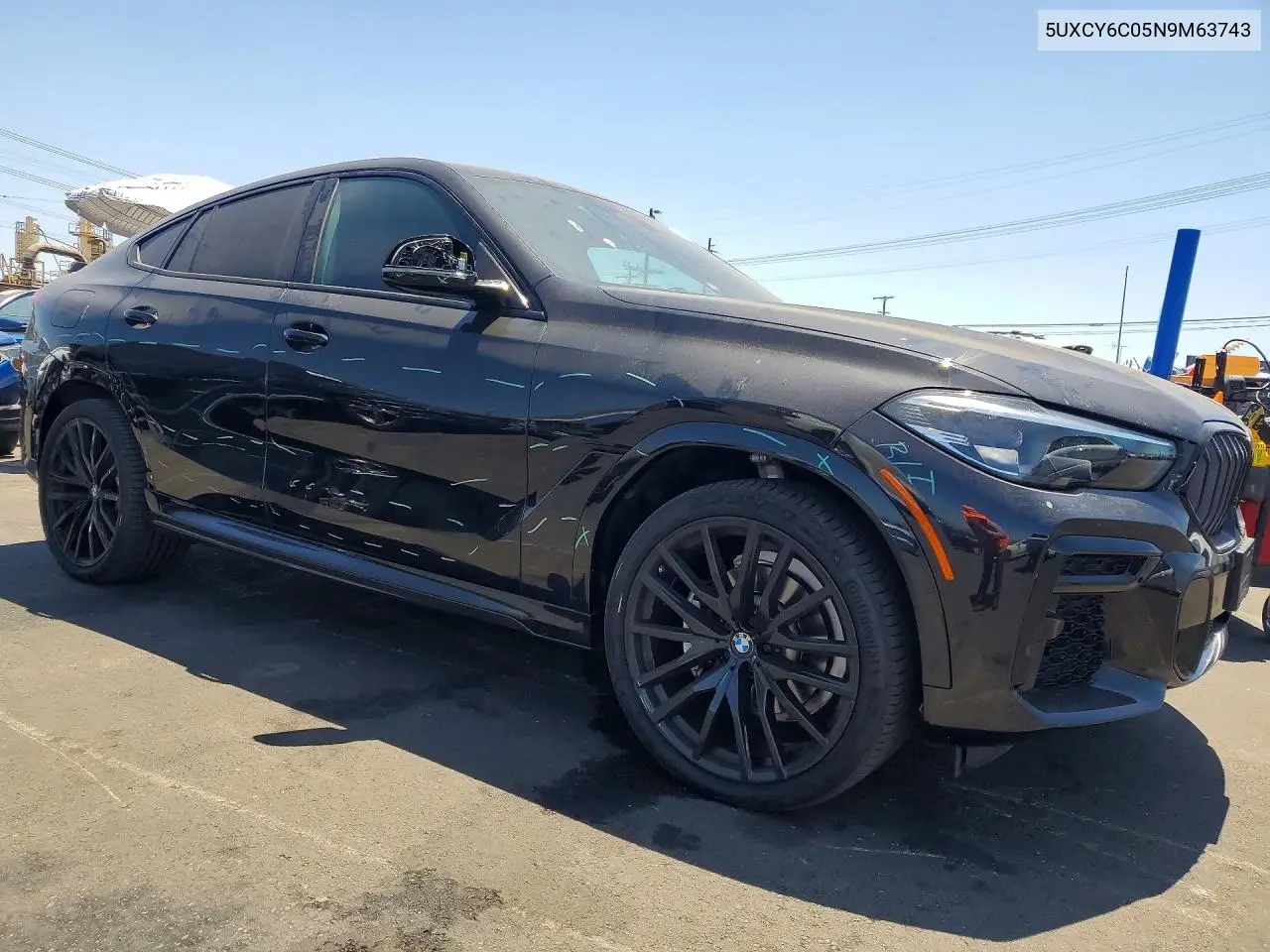 2022 BMW X6 xDrive40I VIN: 5UXCY6C05N9M63743 Lot: 62100886