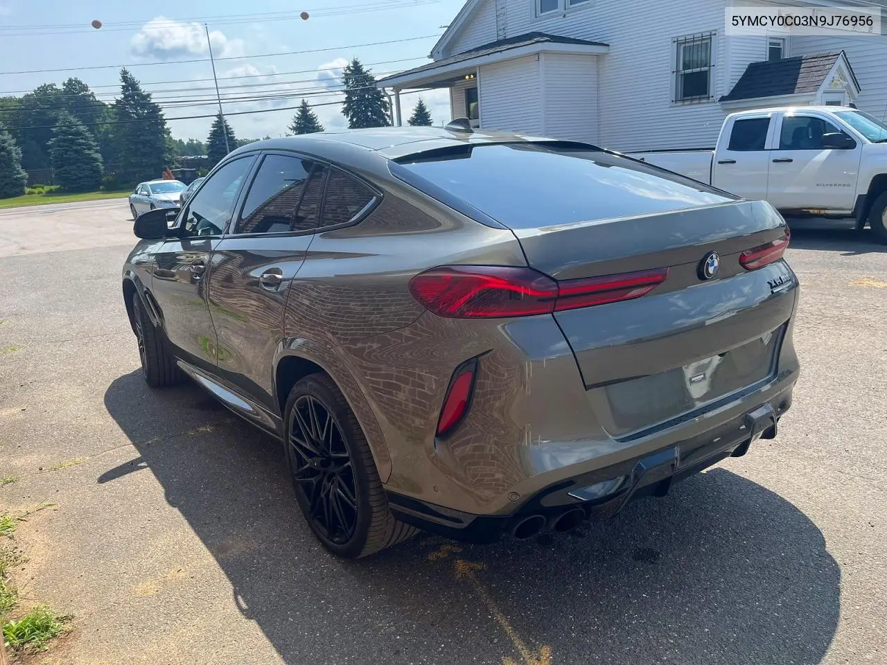 2022 BMW X6 M VIN: 5YMCY0C03N9J76956 Lot: 62443606