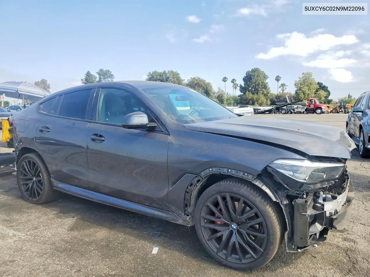 2022 BMW X6 xDrive40I VIN: 5UXCY6C02N9M22096 Lot: 85621355