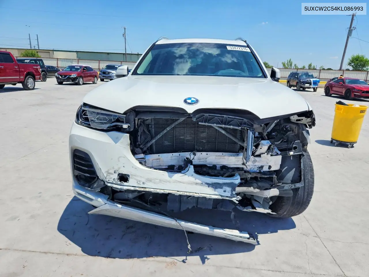 2019 BMW X7 xDrive40I VIN: 5UXCW2C54KL086993 Lot: 53472316