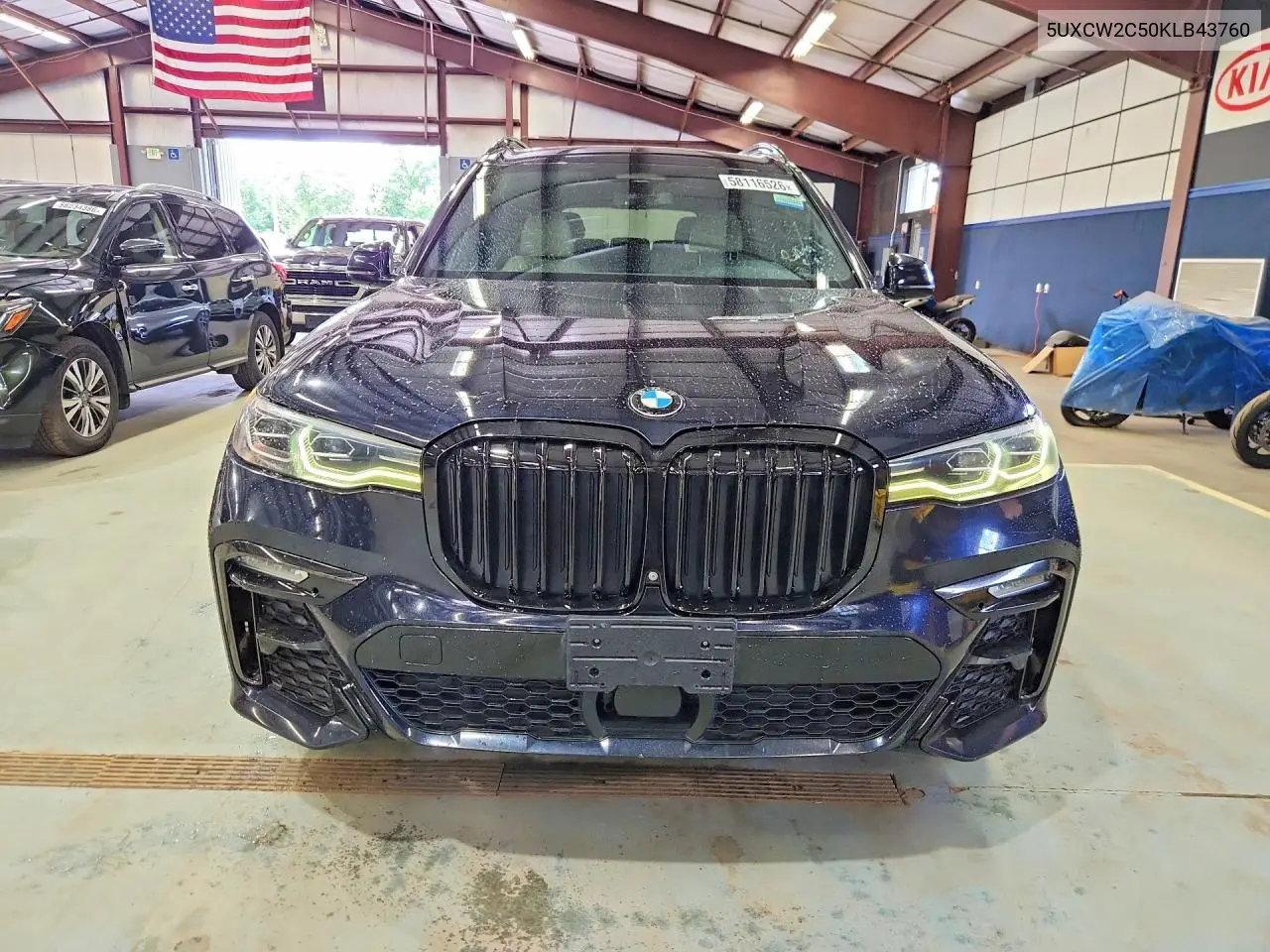 2019 BMW X7 xDrive40I VIN: 5UXCW2C50KLB43760 Lot: 58116526