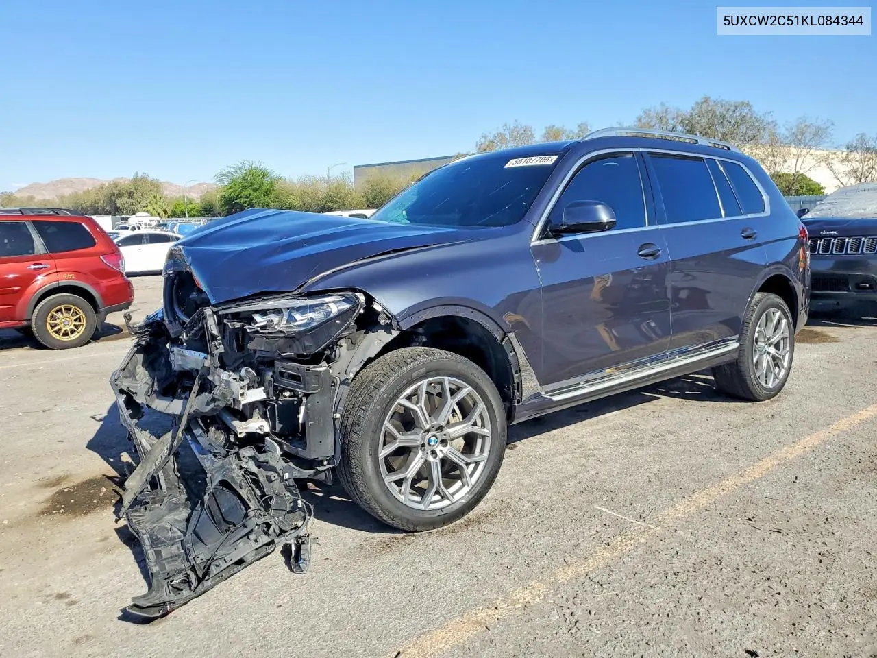 2019 BMW X7 xDrive40I VIN: 5UXCW2C51KL084344 Lot: 59570016
