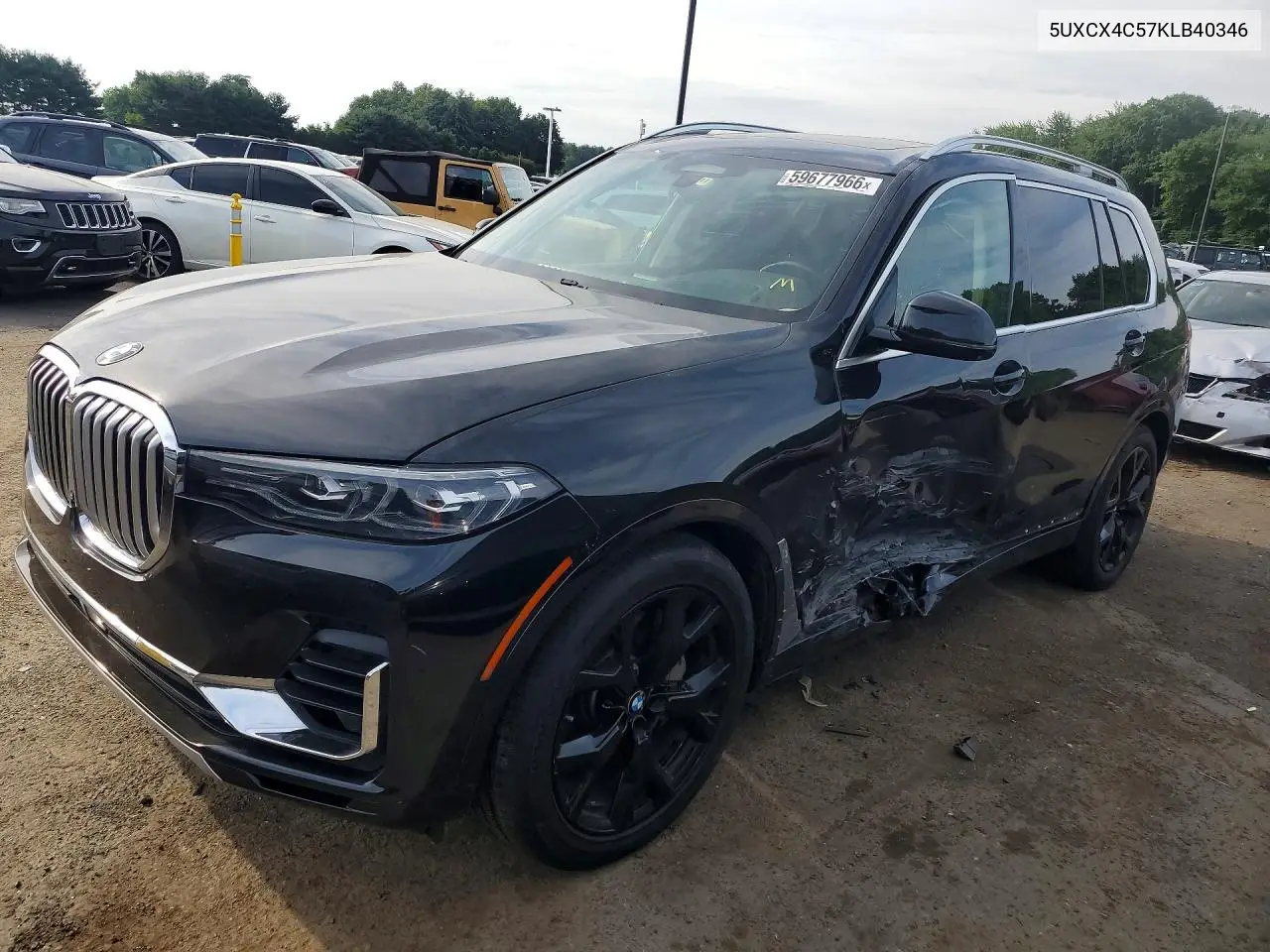 2019 BMW X7 xDrive50I VIN: 5UXCX4C57KLB40346 Lot: 59677966