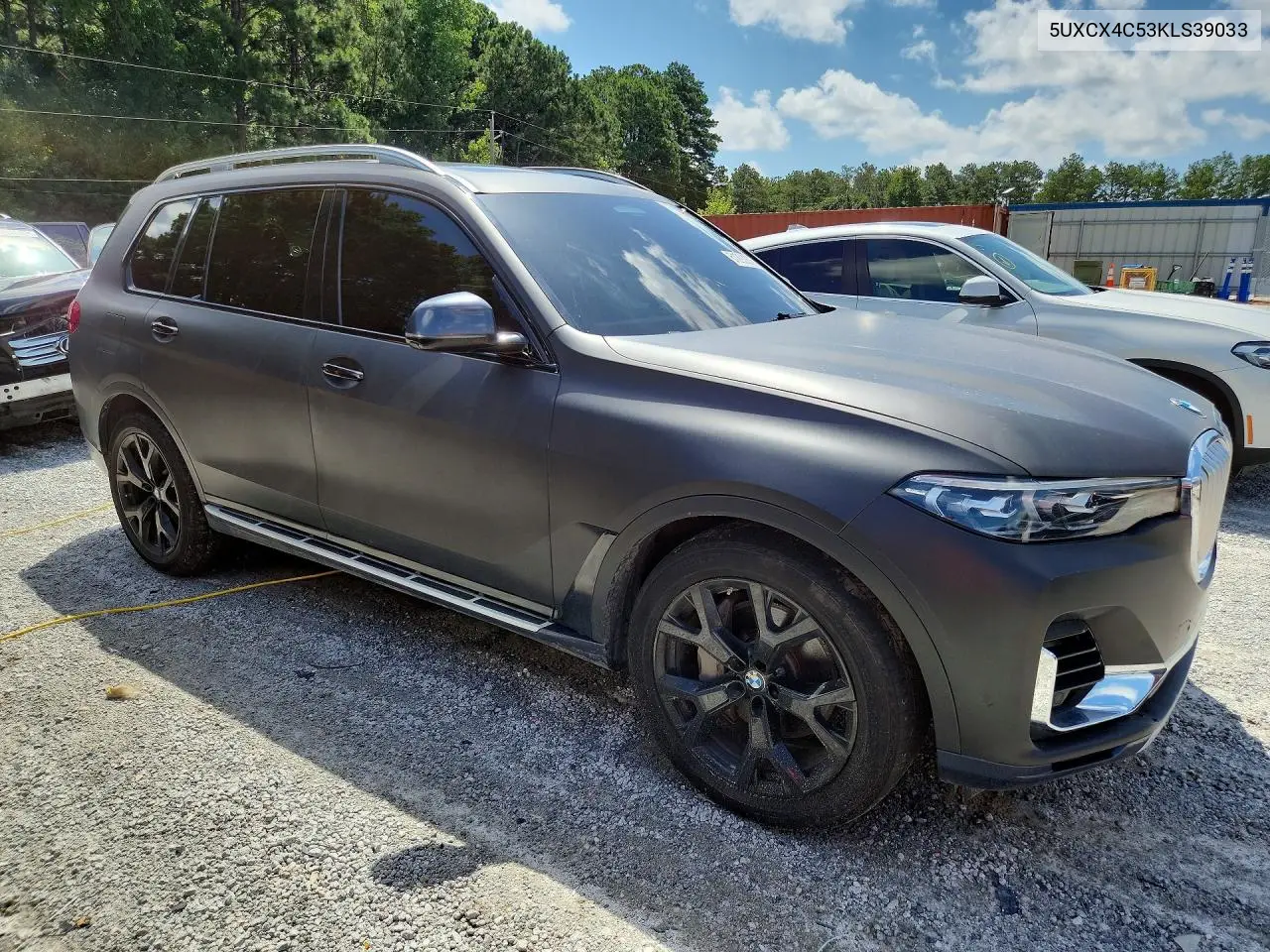 2019 BMW X7 xDrive50I VIN: 5UXCX4C53KLS39033 Lot: 61290256