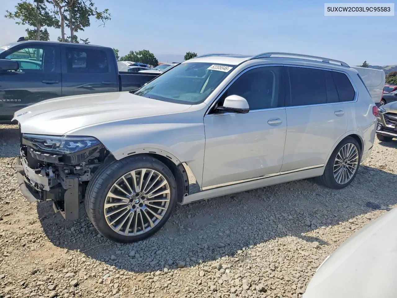 2020 BMW X7 xDrive40I VIN: 5UXCW2C03L9C95583 Lot: 52205546