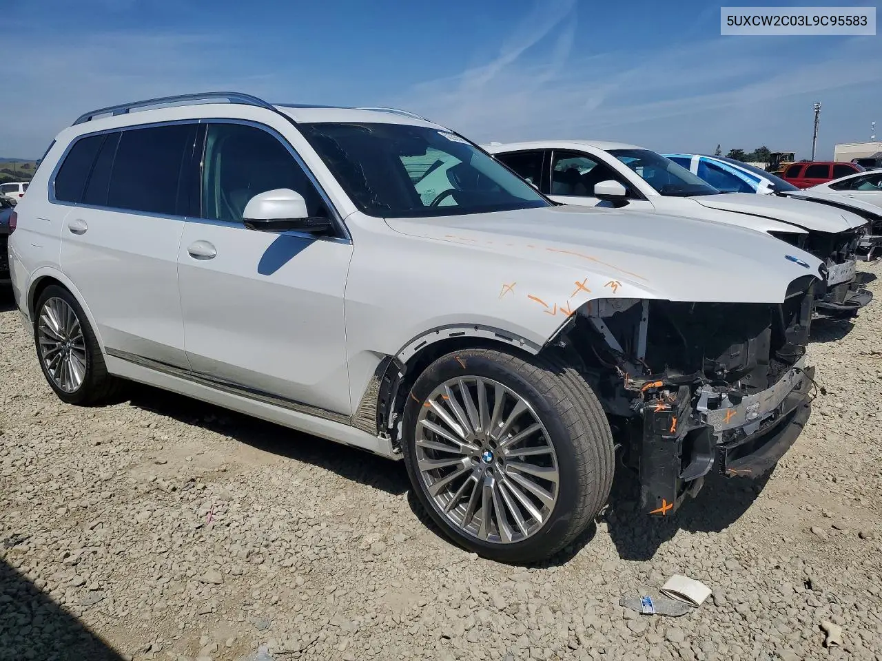 2020 BMW X7 xDrive40I VIN: 5UXCW2C03L9C95583 Lot: 52205546