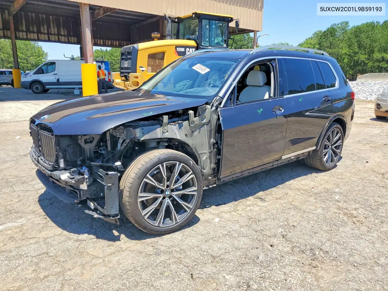 2020 BMW X7 xDrive40I VIN: 5UXCW2C01L9B59193 Lot: 55595486