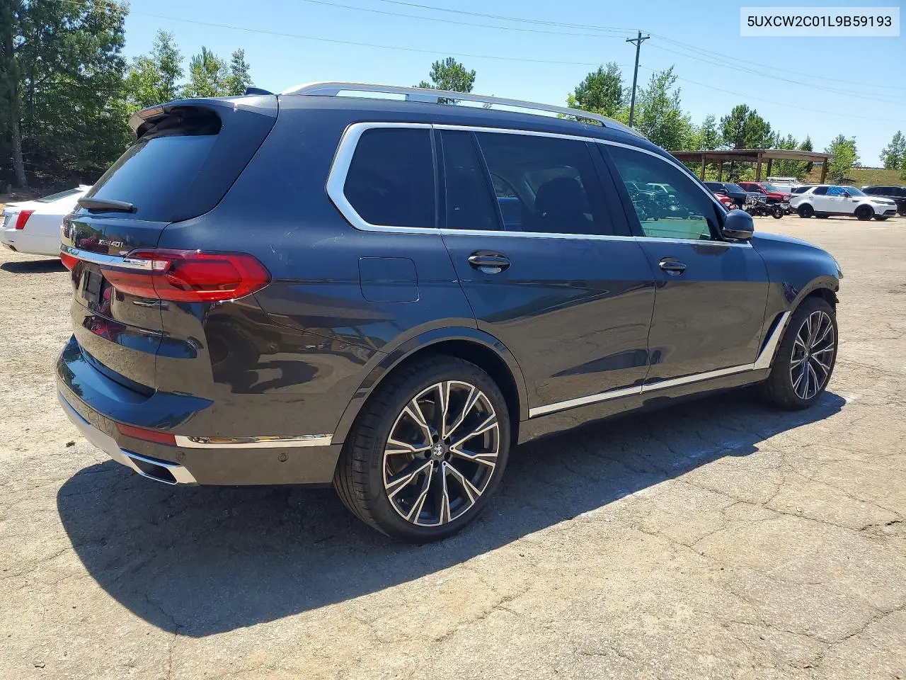 2020 BMW X7 xDrive40I VIN: 5UXCW2C01L9B59193 Lot: 55595486