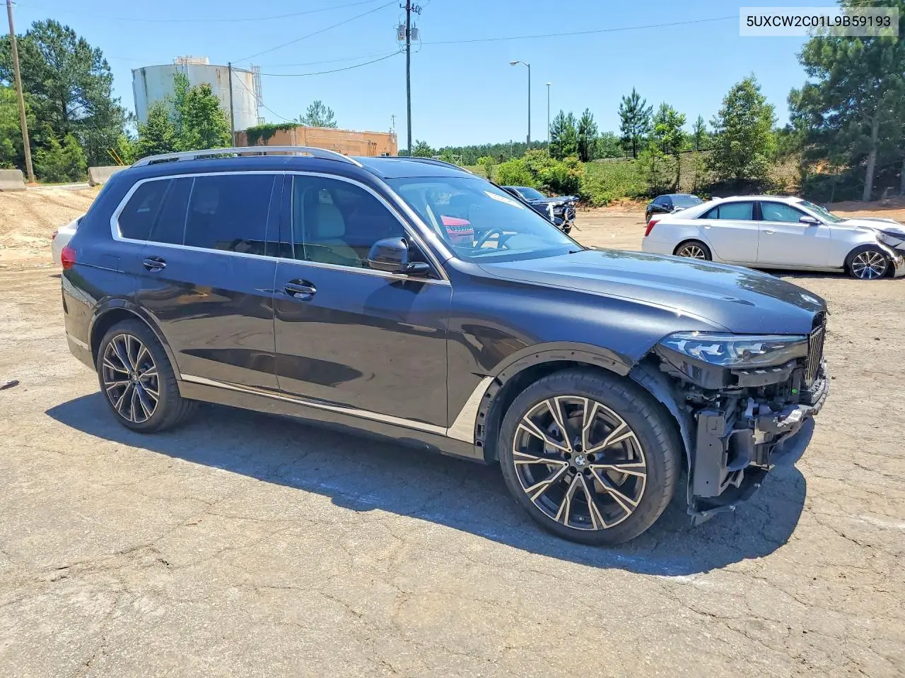 2020 BMW X7 xDrive40I VIN: 5UXCW2C01L9B59193 Lot: 55595486