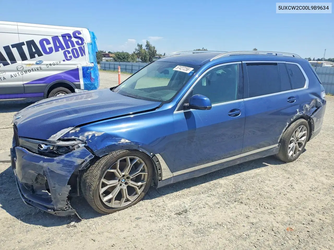 2020 BMW X7 xDrive40I VIN: 5UXCW2C00L9B91634 Lot: 57427256