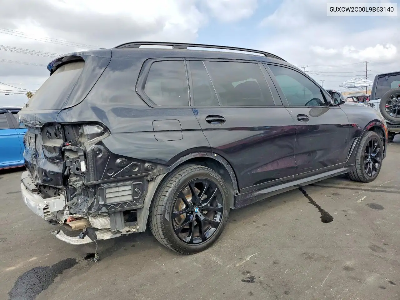 2020 BMW X7 xDrive40I VIN: 5UXCW2C00L9B63140 Lot: 59340256