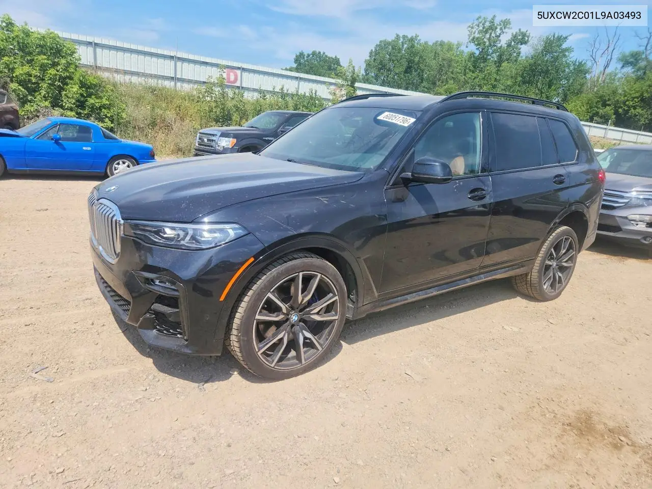 2020 BMW X7 xDrive40I VIN: 5UXCW2C01L9A03493 Lot: 60051796