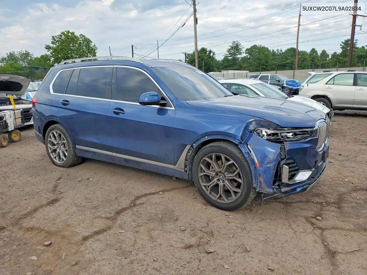 2020 BMW X7 xDrive40I VIN: 5UXCW2C07L9A02834 Lot: 61493576