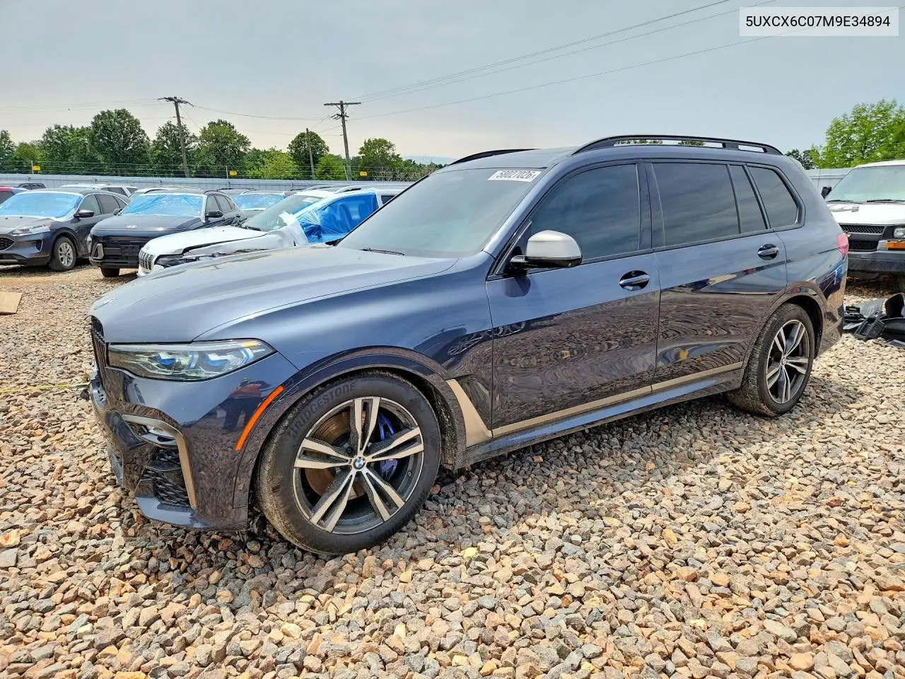 2021 BMW X7 M50I VIN: 5UXCX6C07M9E34894 Lot: 58027026