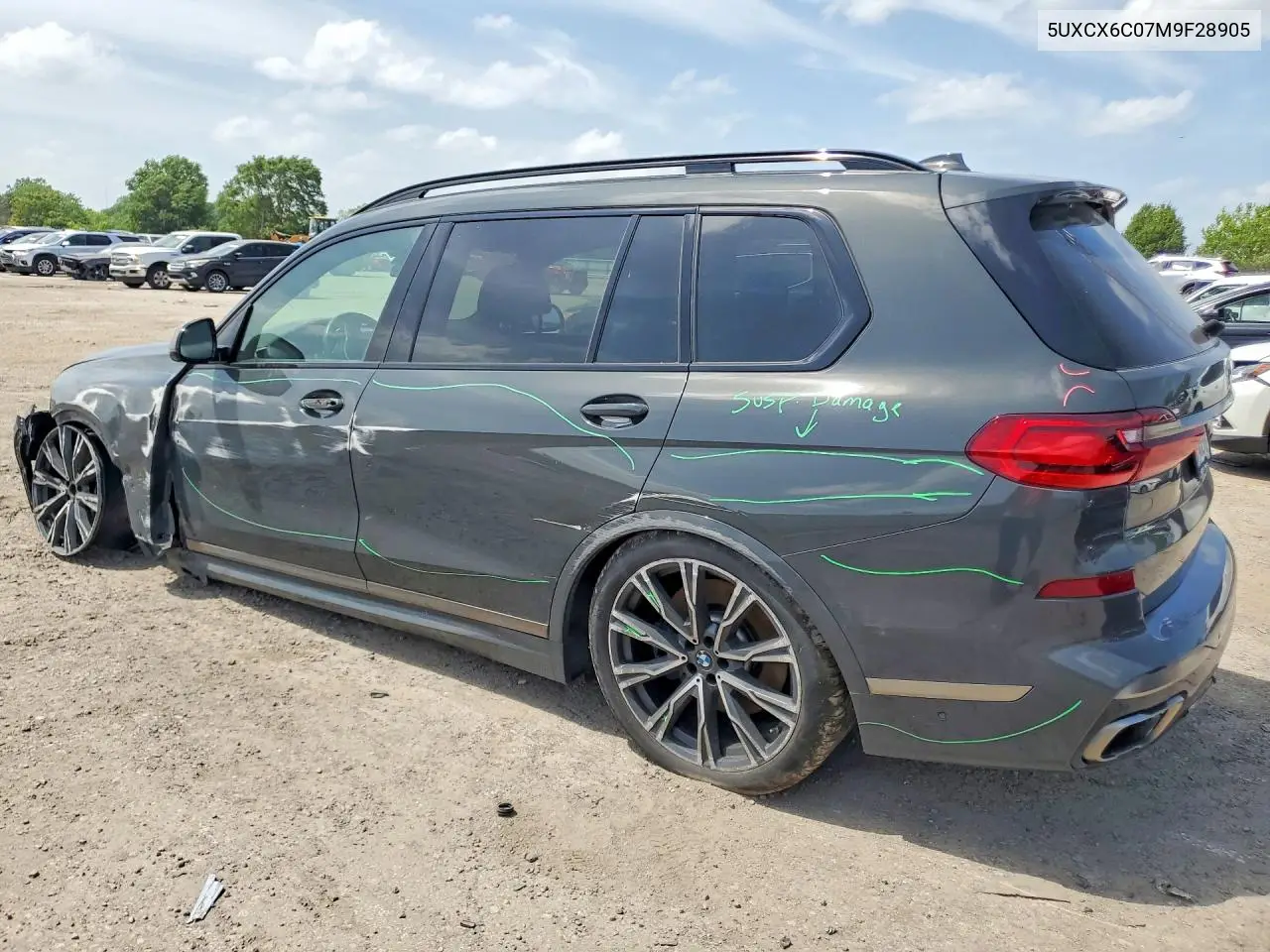 2021 BMW X7 M50I VIN: 5UXCX6C07M9F28905 Lot: 58560636