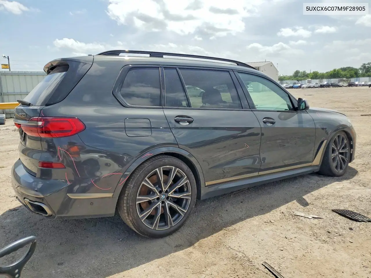 2021 BMW X7 M50I VIN: 5UXCX6C07M9F28905 Lot: 58560636
