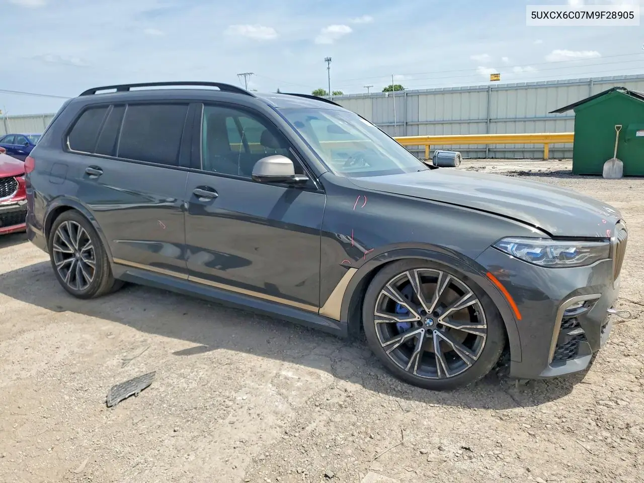 2021 BMW X7 M50I VIN: 5UXCX6C07M9F28905 Lot: 58560636