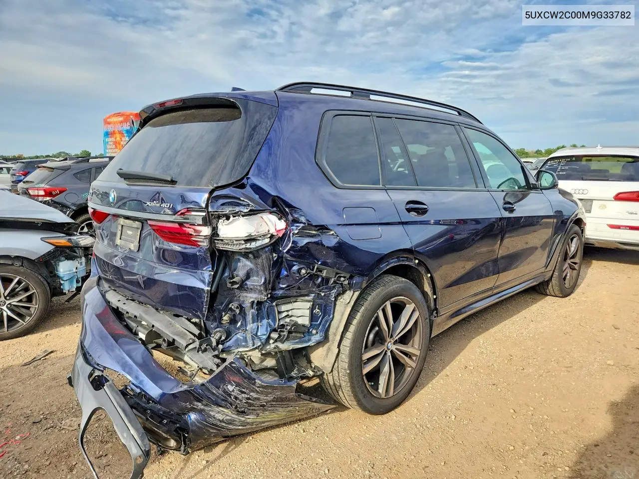 2021 BMW X7 xDrive40I VIN: 5UXCW2C00M9G33782 Lot: 60207366