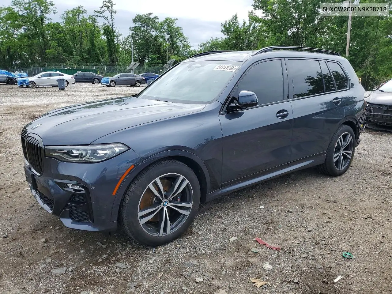 2022 BMW X7 xDrive40I VIN: 5UXCW2C01N9K38718 Lot: 54251966