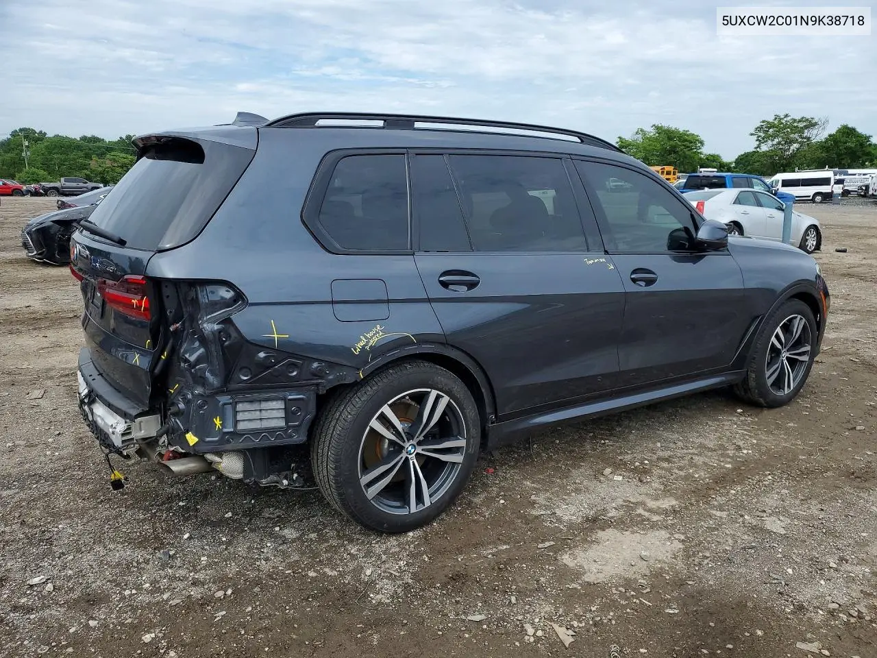 2022 BMW X7 xDrive40I VIN: 5UXCW2C01N9K38718 Lot: 54251966