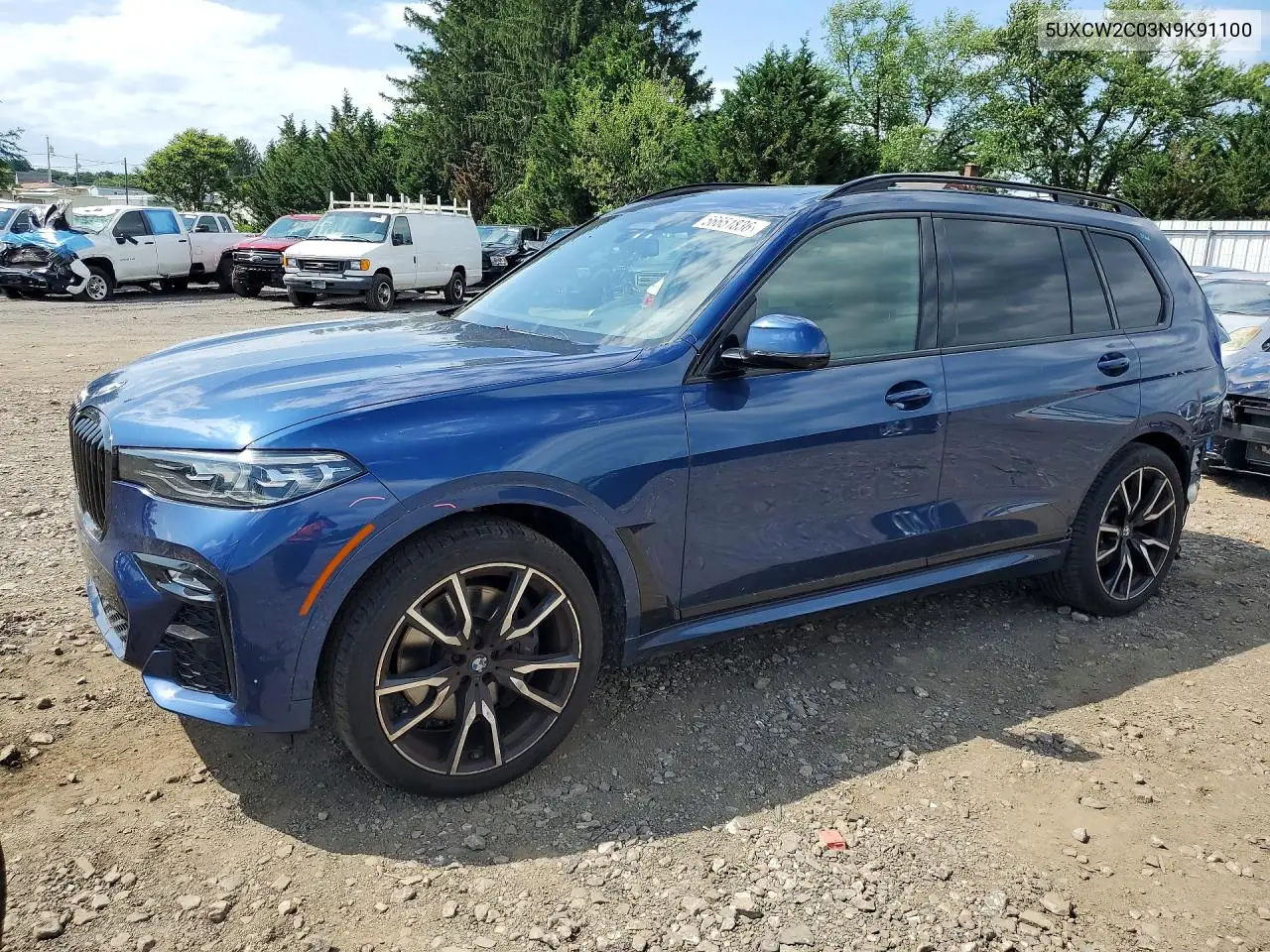 2022 BMW X7 xDrive40I VIN: 5UXCW2C03N9K91100 Lot: 56651836