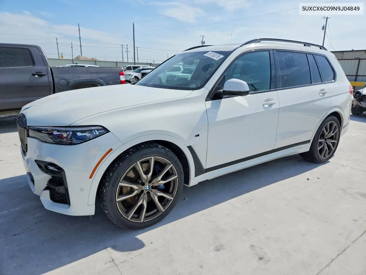 2022 BMW X7 M50I VIN: 5UXCX6C09N9J04849 Lot: 58158376