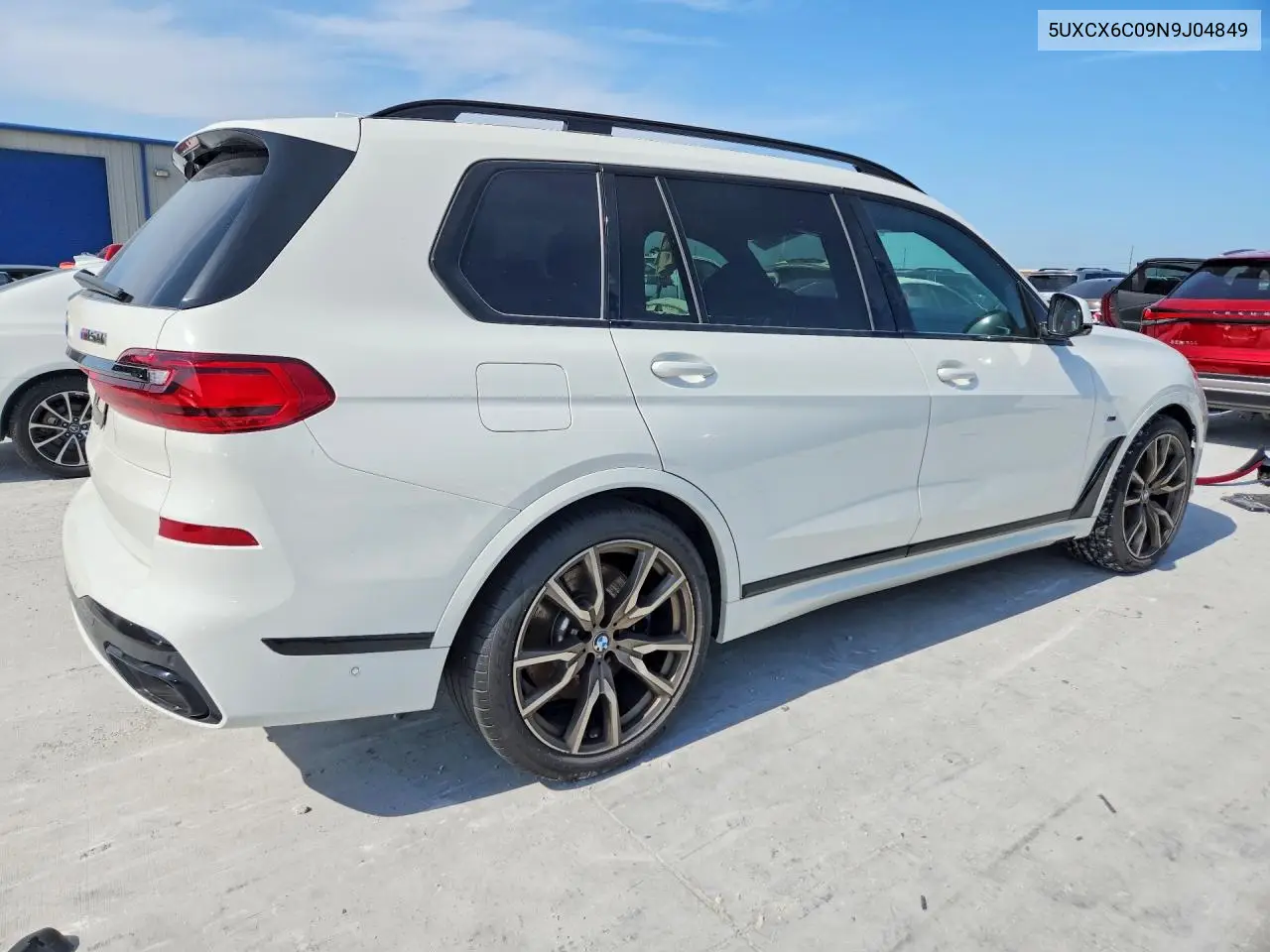 2022 BMW X7 M50I VIN: 5UXCX6C09N9J04849 Lot: 58158376