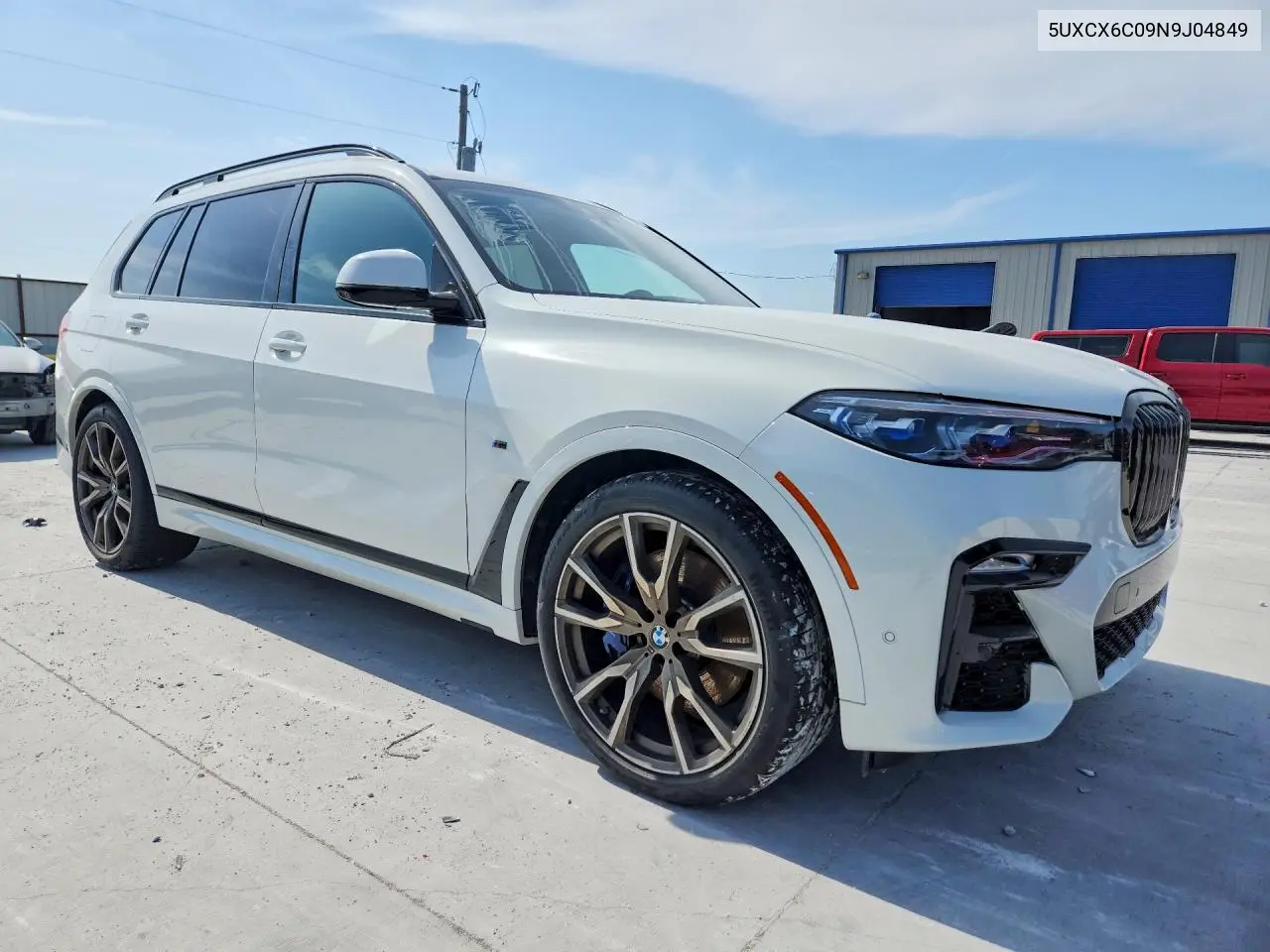 2022 BMW X7 M50I VIN: 5UXCX6C09N9J04849 Lot: 58158376