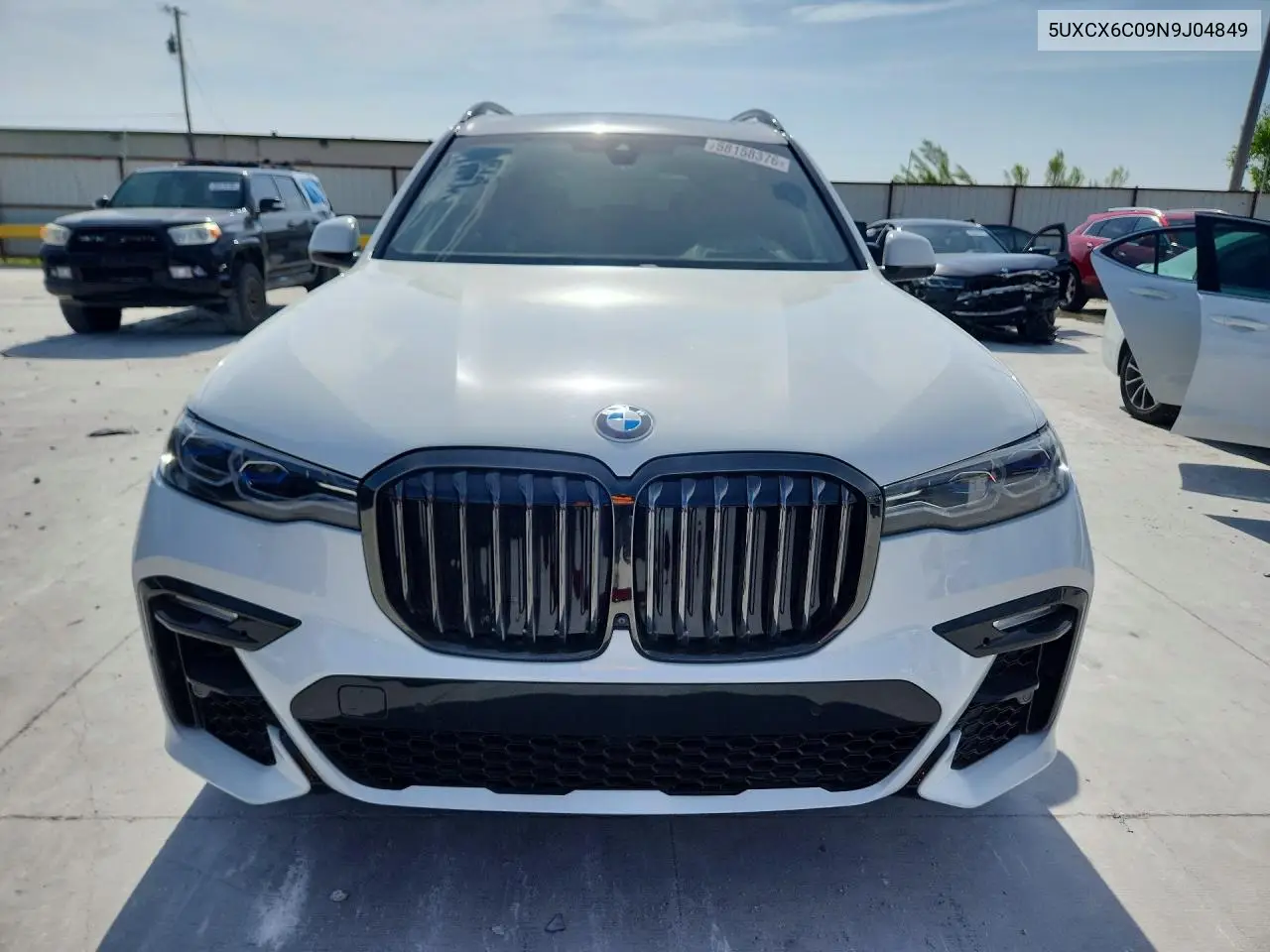 2022 BMW X7 M50I VIN: 5UXCX6C09N9J04849 Lot: 58158376