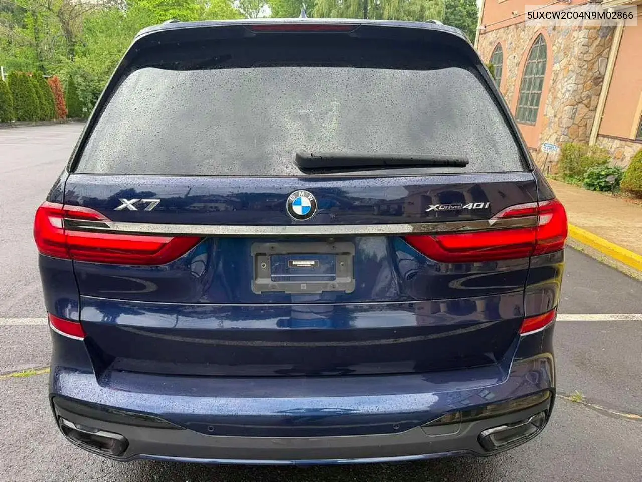 2022 BMW X7 xDrive40I VIN: 5UXCW2C04N9M02866 Lot: 58268966