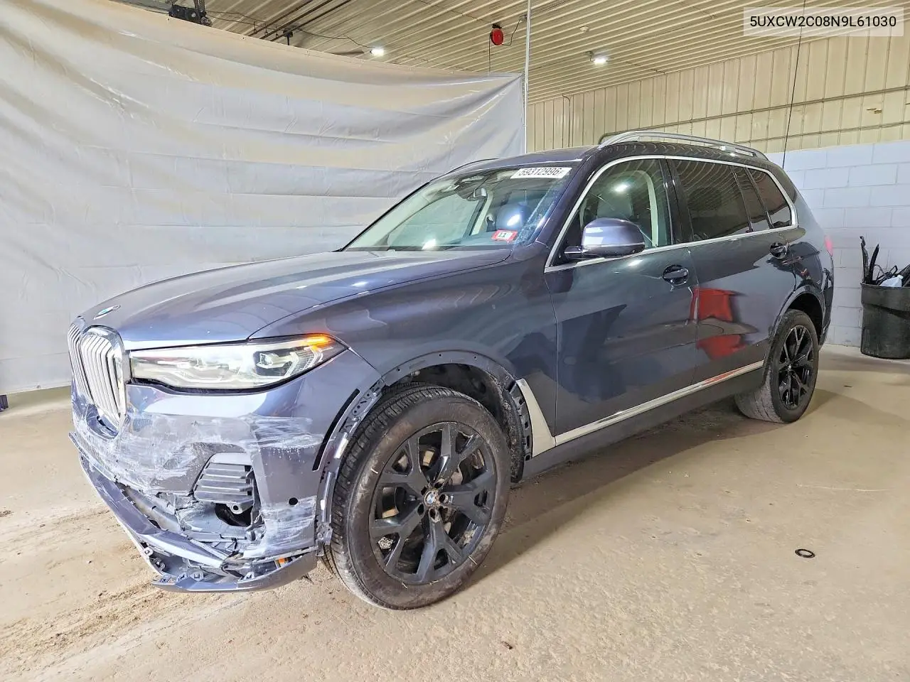 2022 BMW X7 xDrive40I VIN: 5UXCW2C08N9L61030 Lot: 59312996