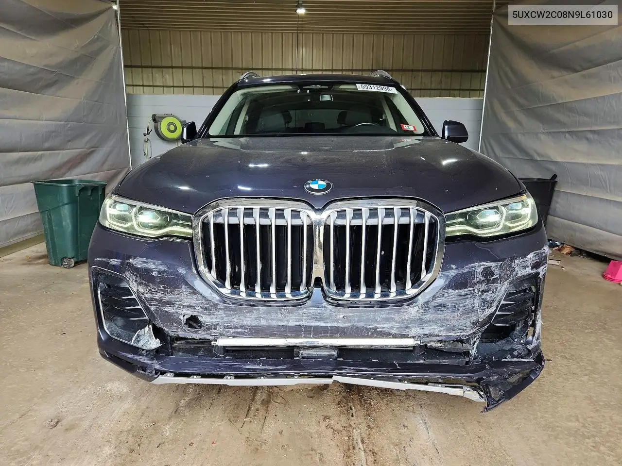 2022 BMW X7 xDrive40I VIN: 5UXCW2C08N9L61030 Lot: 59312996