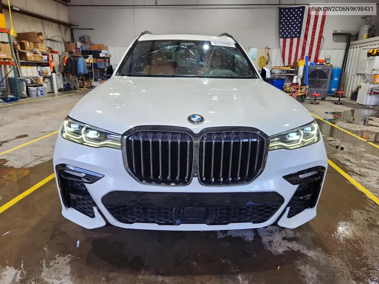2022 BMW X7 xDrive40I VIN: 5UXCW2C06N9K98431 Lot: 61529986