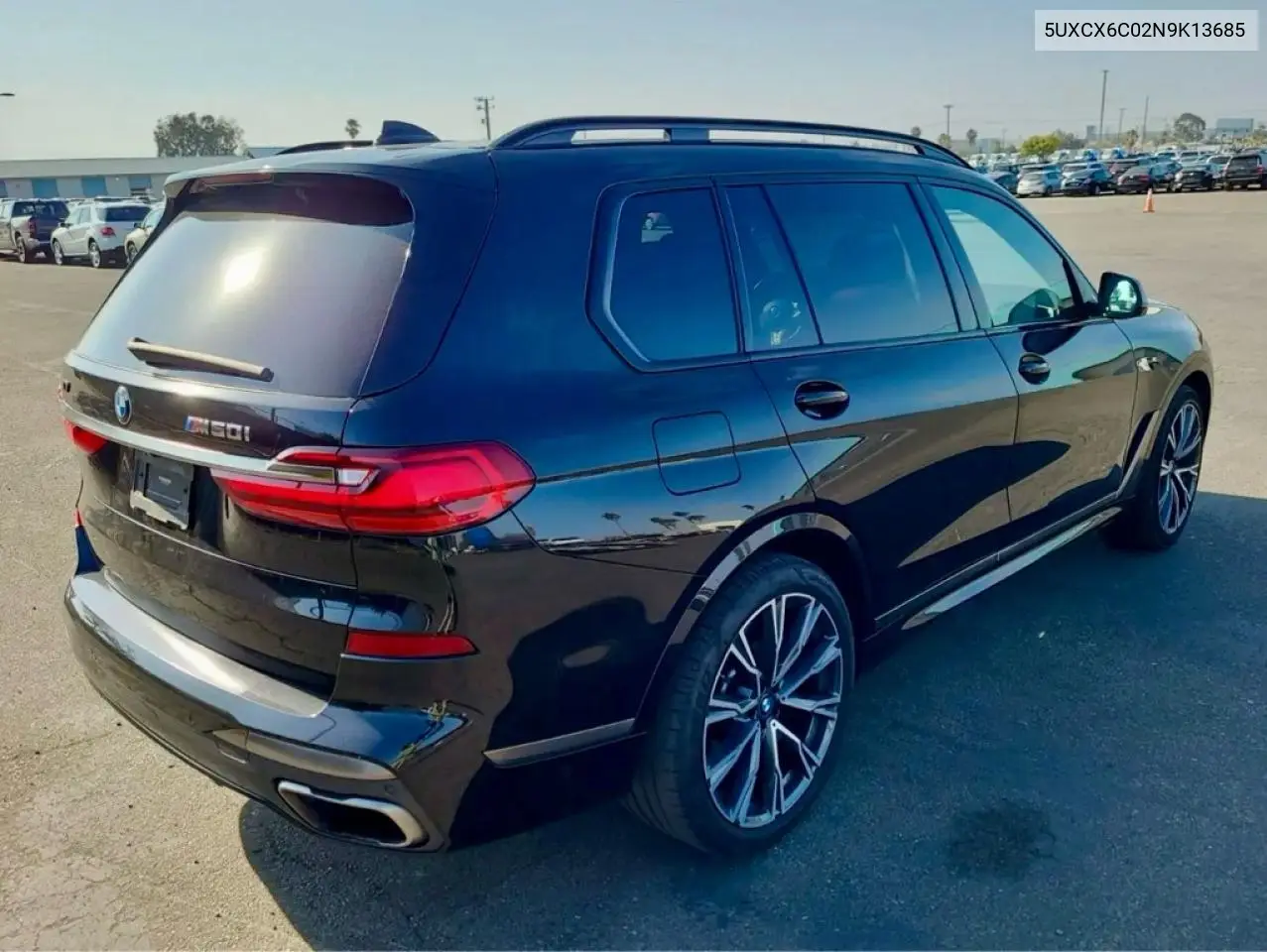 2022 BMW X7 M50I VIN: 5UXCX6C02N9K13685 Lot: 61655656