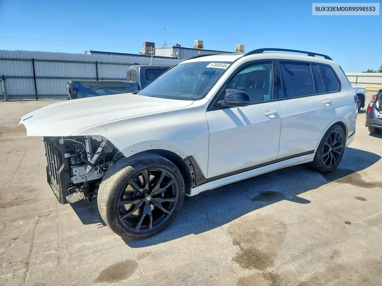 2024 BMW X7 M60I VIN: 5UX33EM00R9S98553 Lot: 57888646
