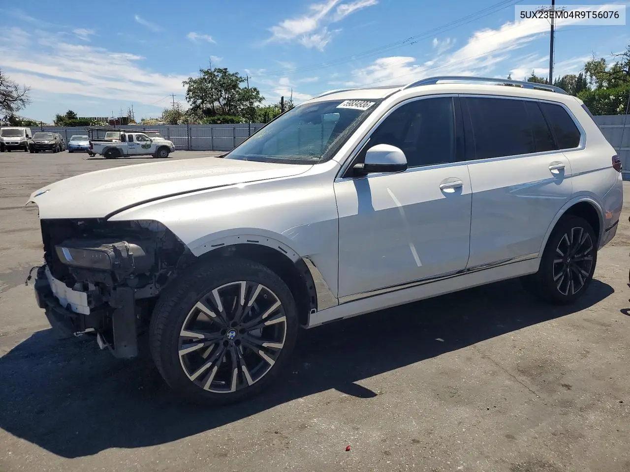 2024 BMW X7 xDrive40I VIN: 5UX23EM04R9T56076 Lot: 59834936