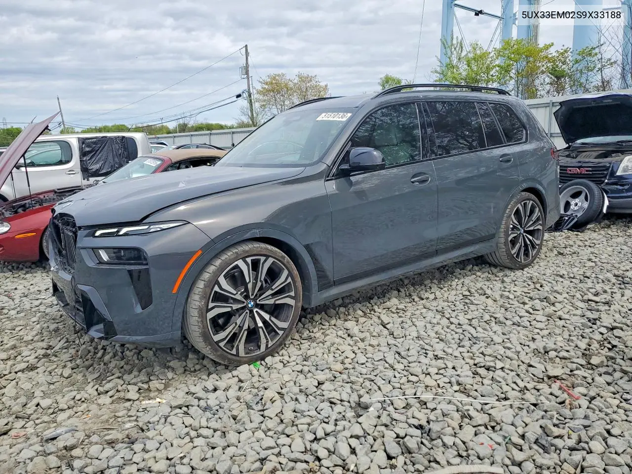 2025 BMW X7 M60I VIN: 5UX33EM02S9X33188 Lot: 51510136