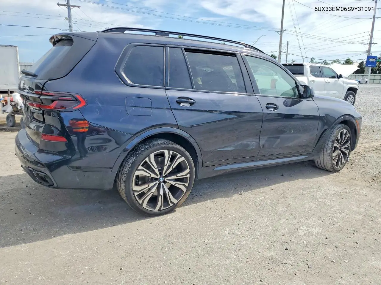 2025 BMW X7 M60I VIN: 5UX33EM06S9Y31091 Lot: 58333336