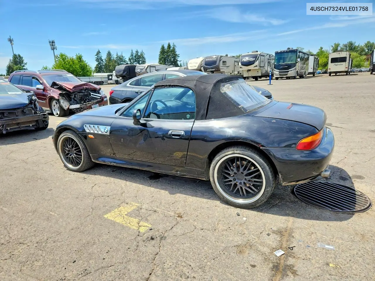 1997 BMW Z3 1.9 VIN: 4USCH7324VLE01758 Lot: 58152536