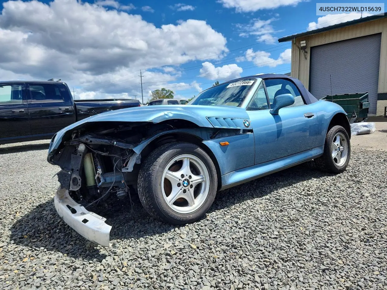 1998 BMW Z3 1.9 VIN: 4USCH7322WLD15639 Lot: 53272866