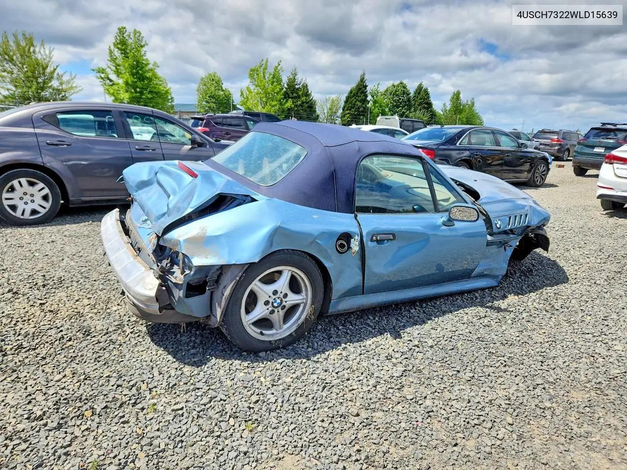 1998 BMW Z3 1.9 VIN: 4USCH7322WLD15639 Lot: 53272866